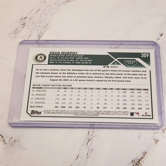 2023 Topps Series 1 #309 Sean Murphy Rainbow Foil Oakland Athletics - Picture 4 of 4